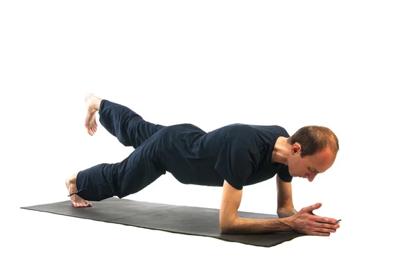 Człowiek w pozycji jogi purvottanasana — Zdjęcie stockowe