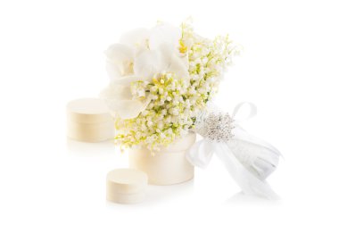White Wedding bouquet clipart