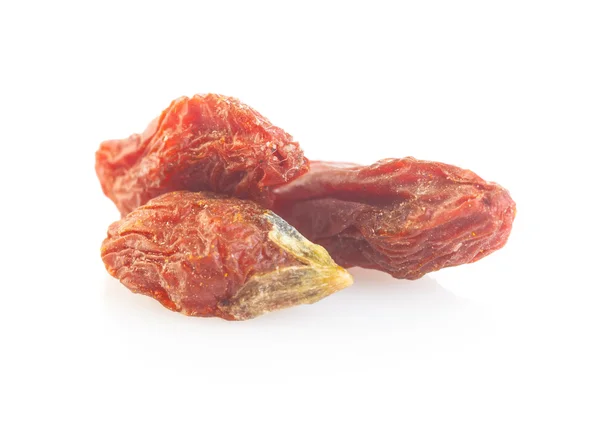 Tre bacche di Goji essiccate — Foto Stock