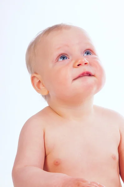 Baby girl with blue eyes — Stock Photo, Image