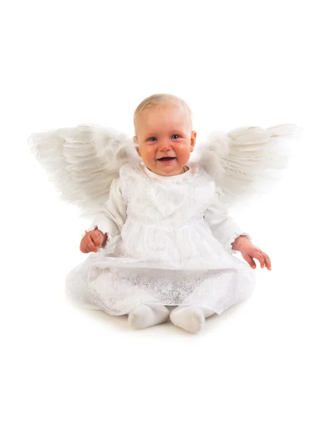 Baby flicka ängel — Stockfoto