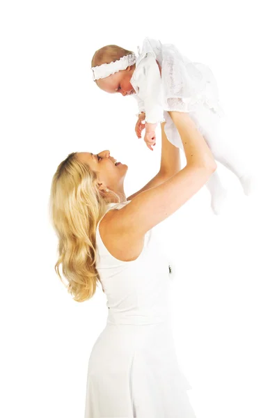 Loving mother holding baby — Stock Photo, Image