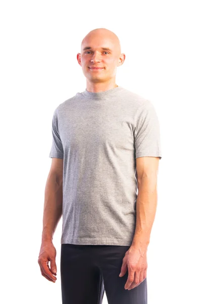 Athletic young bald man — Stock Photo, Image