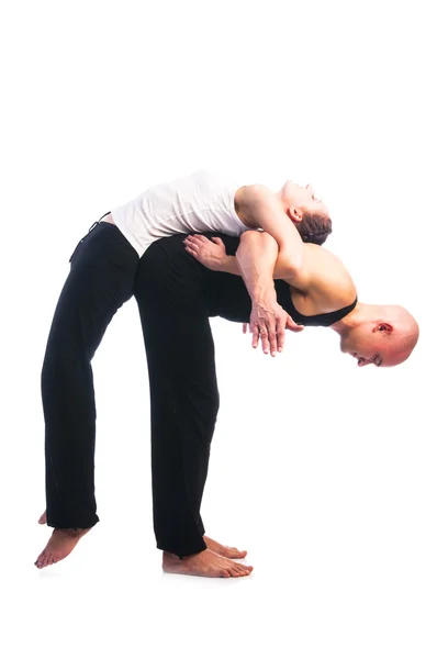 Partner yoga — Stockfoto