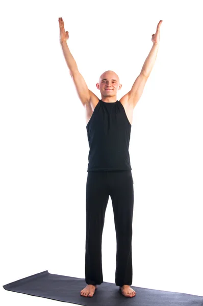 Hombre en la montaña Pose — Foto de Stock