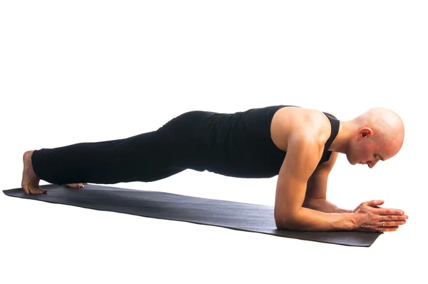 Man in Chaturanga Dandasana pose — Stock Photo, Image