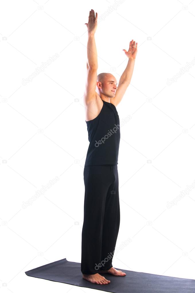 Man in Tadasana Pose Stock Photo by ©nanka-photo 31347945