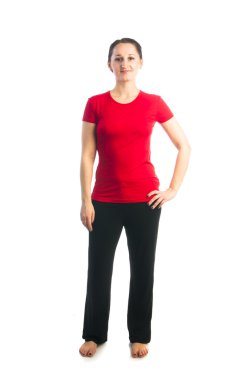 güzel bir kadın el kalça üzerinde tutulması