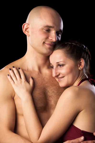 Young romantic couple hugging — Stock Photo, Image