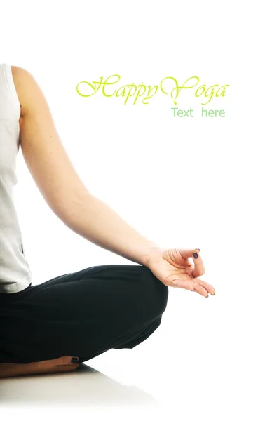 Щасливі серіа йога: мудра Ом — стокове фото