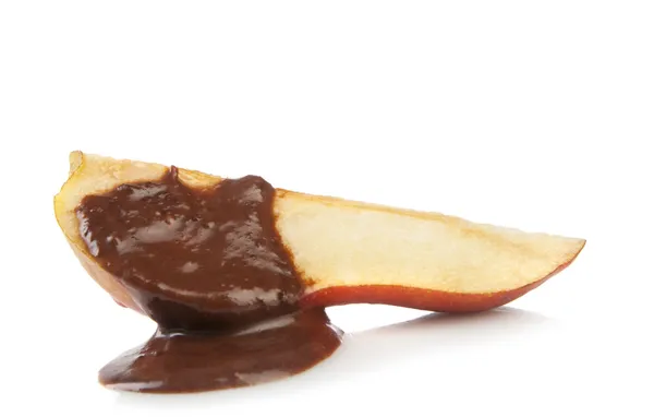 Груша с шоколадом — стоковое фото