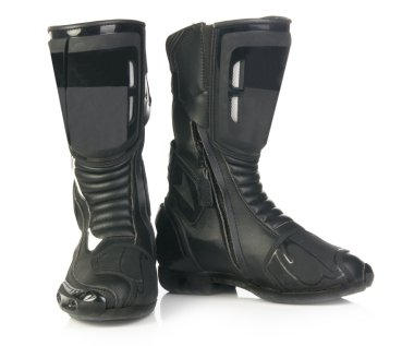 Black leather biker boots clipart