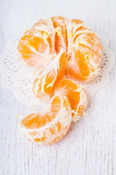 Peeled tangerine — Stock Photo, Image