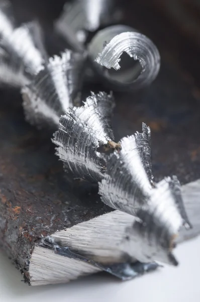 Metal shavings and metal texture — Stock Photo, Image