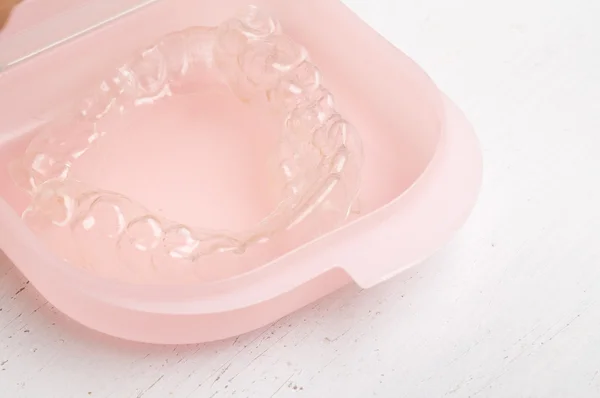 Tooth tray for whitening in box — Stock Photo, Image