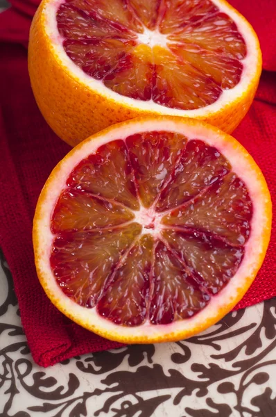 スライスしたブラッド オレンジ — ストック写真