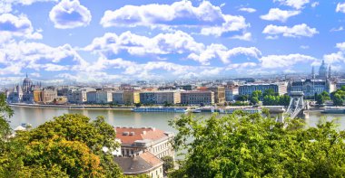 zincir köprü ve Macaristan Parlamentosu'nun