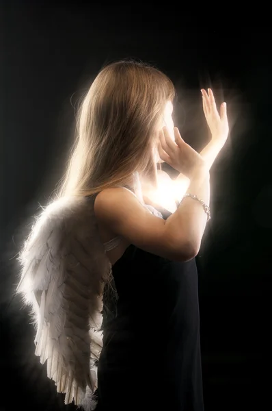 Little angel girl — Stock Photo, Image