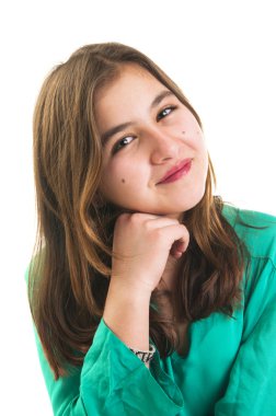 sevimli gülümseyen kız