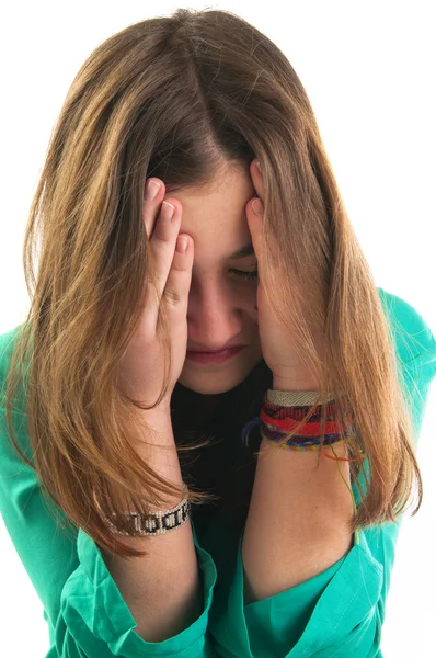 Triste adolescente menina — Fotografia de Stock