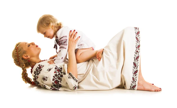 Madre e hija ucranianas — Foto de Stock