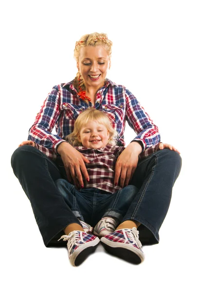 Mãe e filha felizes — Fotografia de Stock