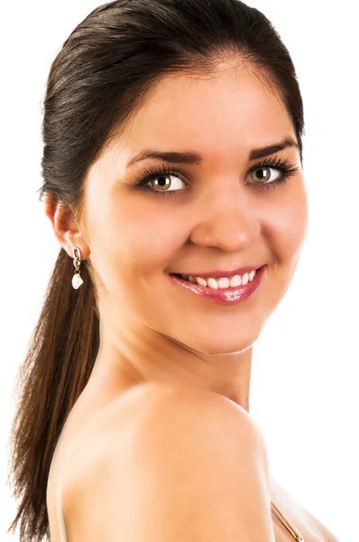 Smiling brunette woman — Stock Photo, Image