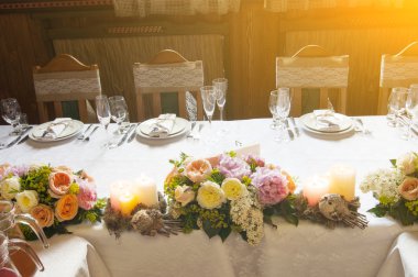 olay parti için dekore tablo