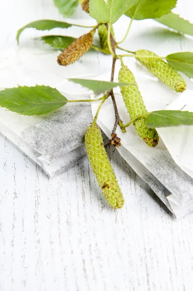 Bolsas de té de abedul — Foto de Stock