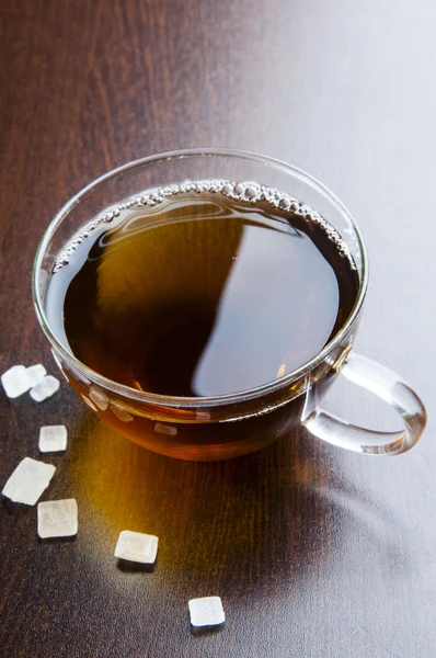 Xícara de chá com açúcar — Fotografia de Stock