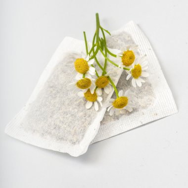 Chamomile teabags clipart