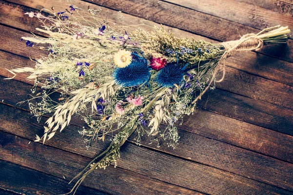 Grup Vahşi Çayır Yaz Buket Rustik Buket Kurutulmuş Çiçekler Buket Telifsiz Stok Fotoğraflar