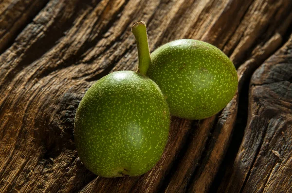 Grüne Walnuss Pflanzliche Medizin — Stockfoto