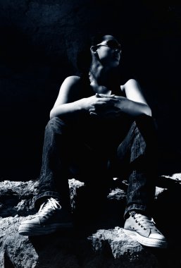 serin kentsel arka plan. büyük disko veya parti posterler için