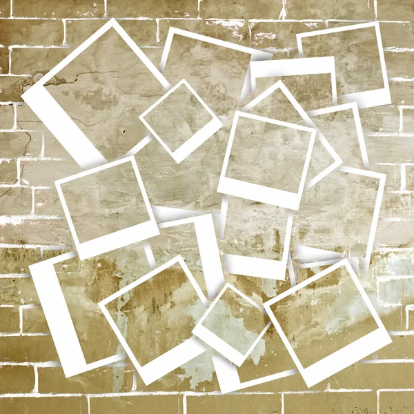 Old grunge looking photo frames with grunge background — Stock Photo, Image
