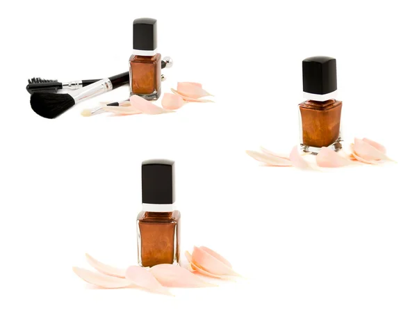 Make up accessories with flower petal isolated. High resolution — ストック写真