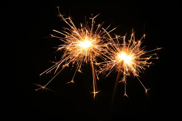 Two Sparklers — Stock Photo, Image