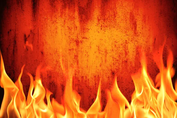 Grunge fire wall background Stock Photo