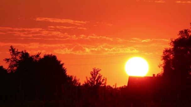 Zeitraffer bei Sonnenuntergang — Stockvideo