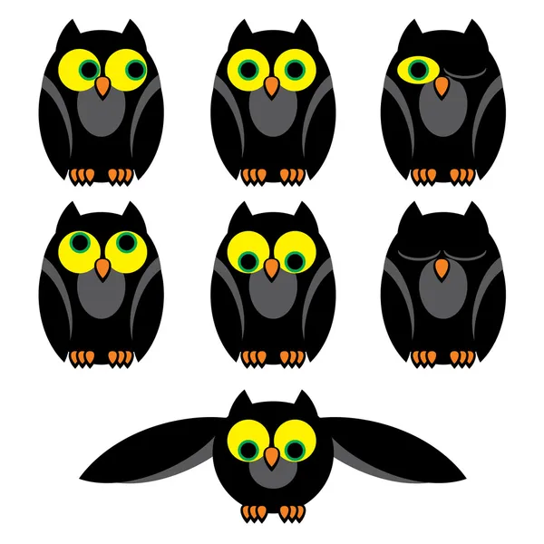 Owl set — Stock Vector