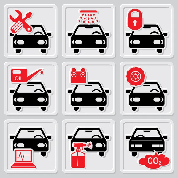 Reparação de automóveis ícones —  Vetores de Stock