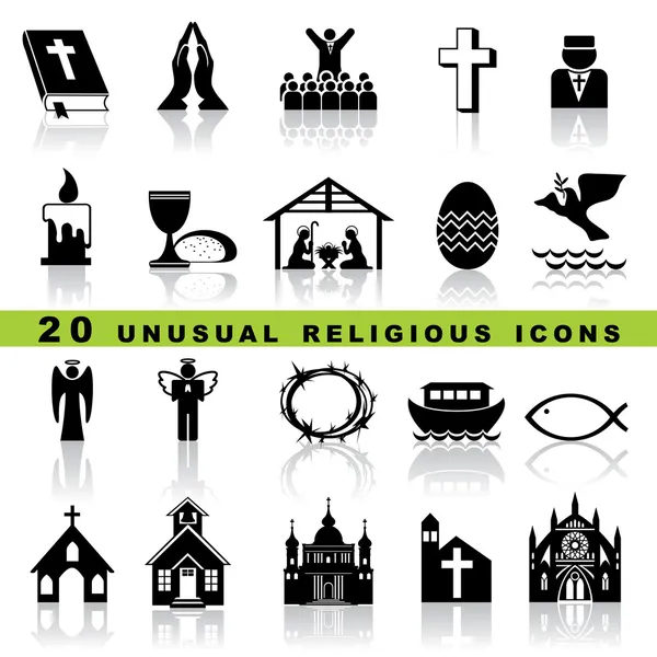 Set christian icons — Stock Vector