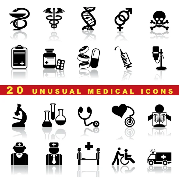 Establecer iconos médicos — Vector de stock