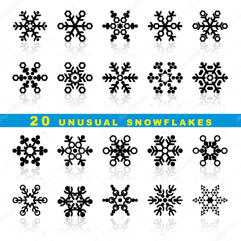 Set snowflakes