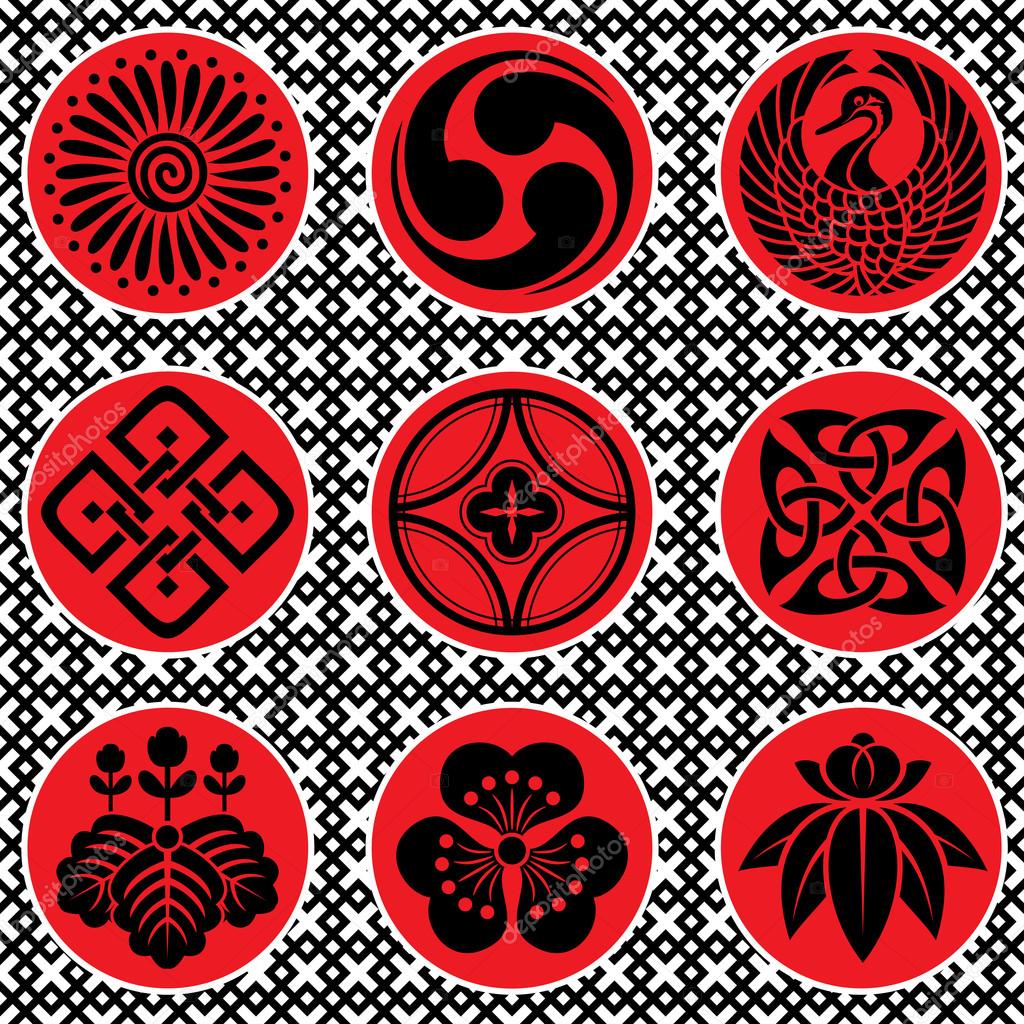 Japan ornament elements — Stock Vector © print2d 14654299