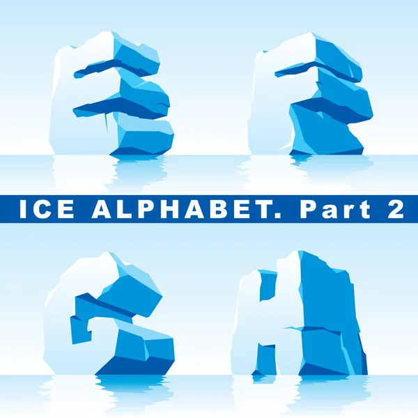 Alphabet glace. Partie 2 — Image vectorielle