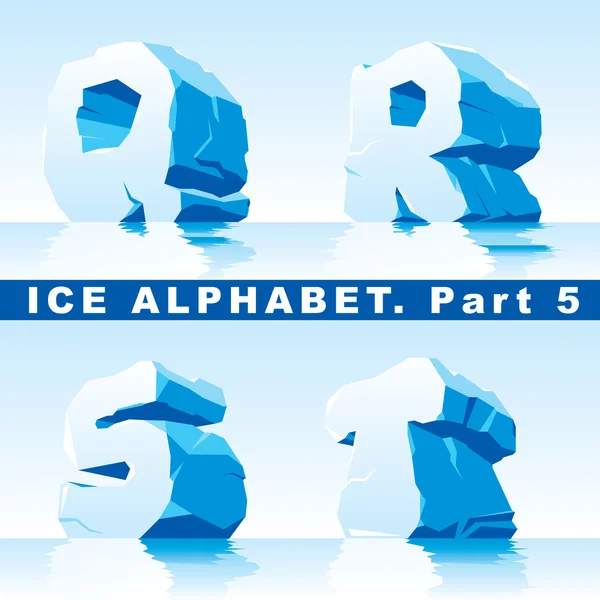 Alphabet glace. Partie 5 — Image vectorielle