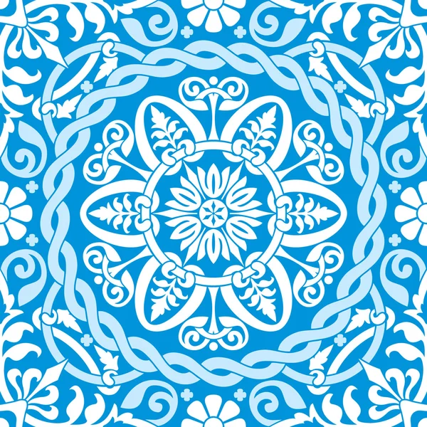 Ornamento de inverno azul — Vetor de Stock