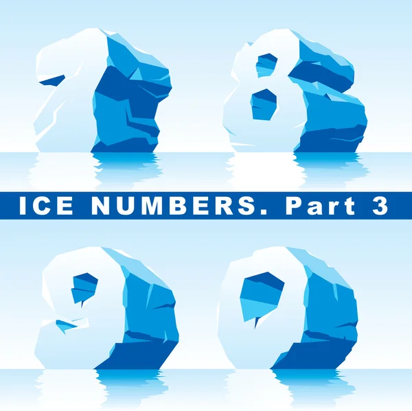 Números de hielo Parte 3 — Vector de stock