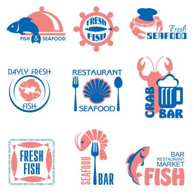 seafood label clipart